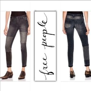 Free people patched denim boho jeans size 27